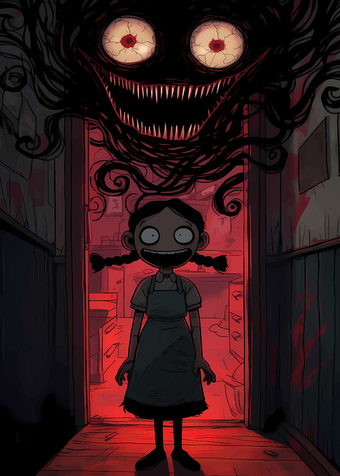 Creepy Girl and Monster