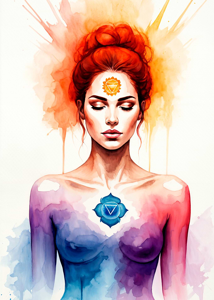 Watercolor Chakra Art