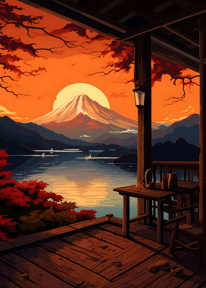 Mount Fuji Sunset View
