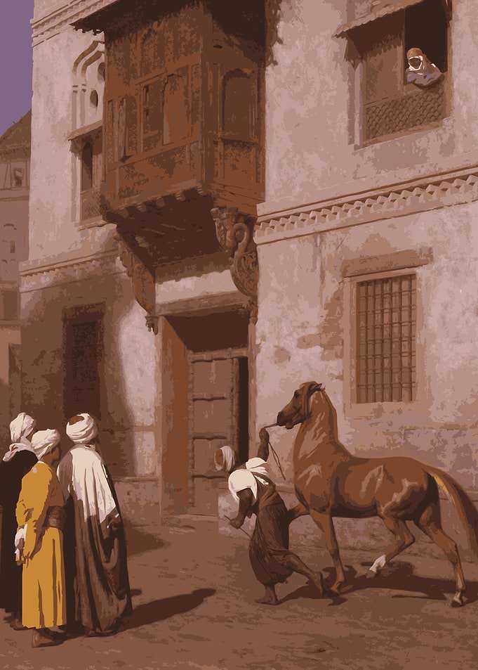 Arabian Horse and Men