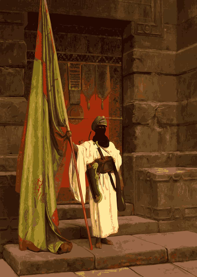 Arabian Guard with Flag