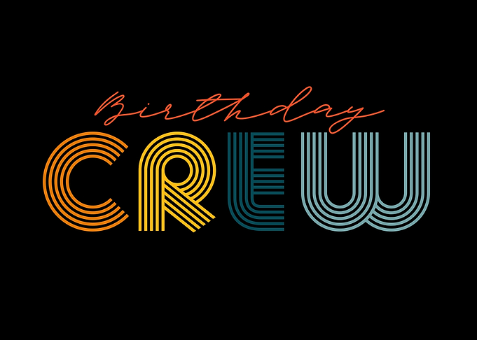 Birthday Crew Retro Design