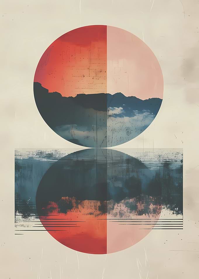 Abstract Mountain Sunset
