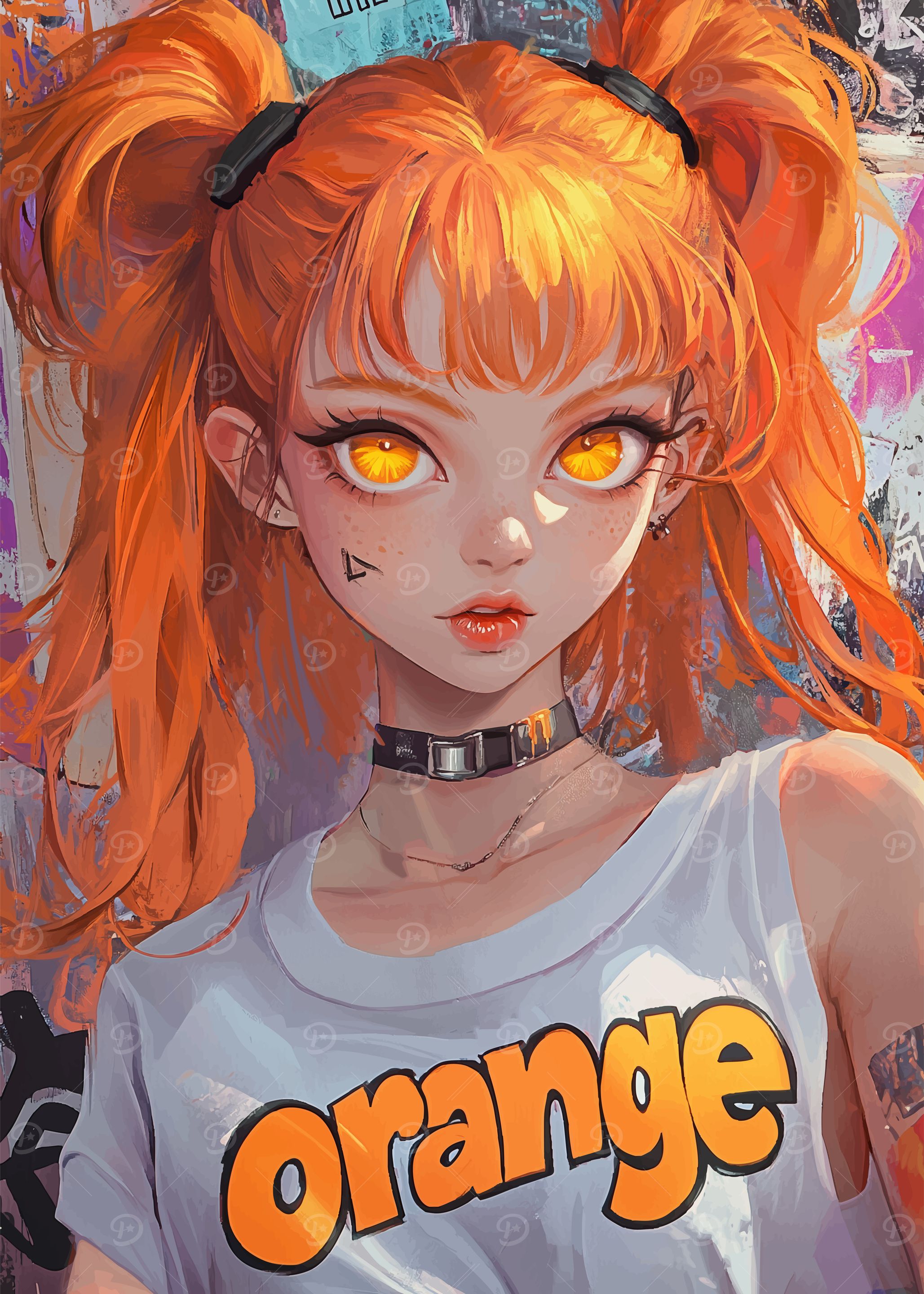 Orange Hair Anime Girl