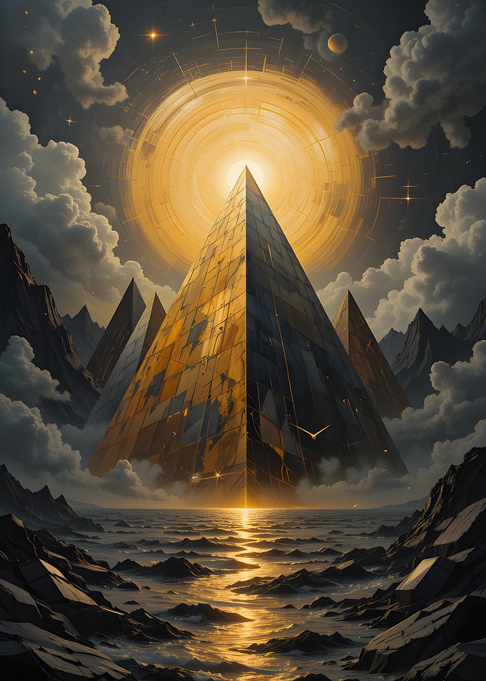 Golden Pyramids in the Sky
