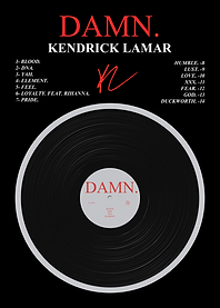 Kendrick Lamar DAMN. Album Vinyl Poster Design