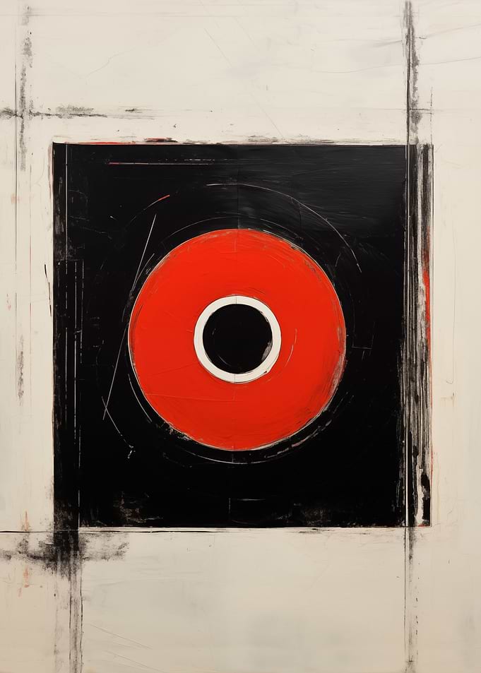 Abstract Red Circle art