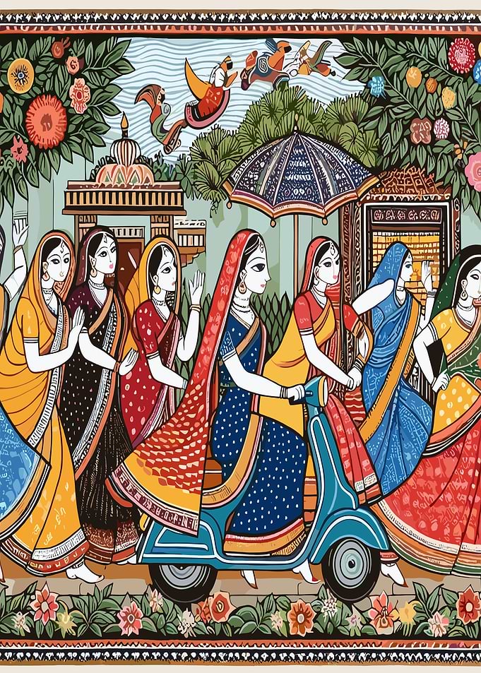 Indian Women in The Village