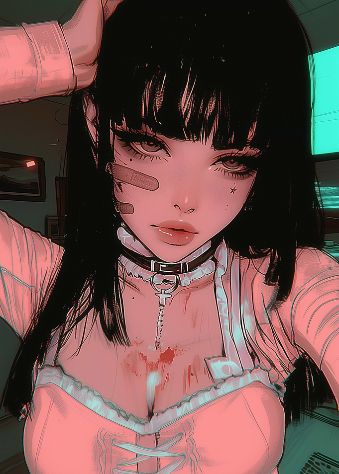 Anime Girl with Bandages