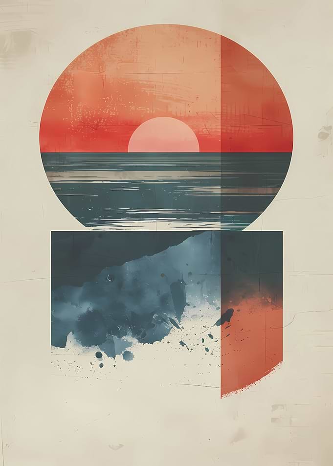 Sunset Sea Abstract