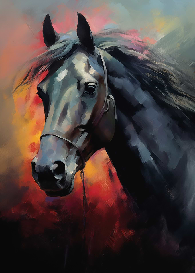 Black Horse Portrait