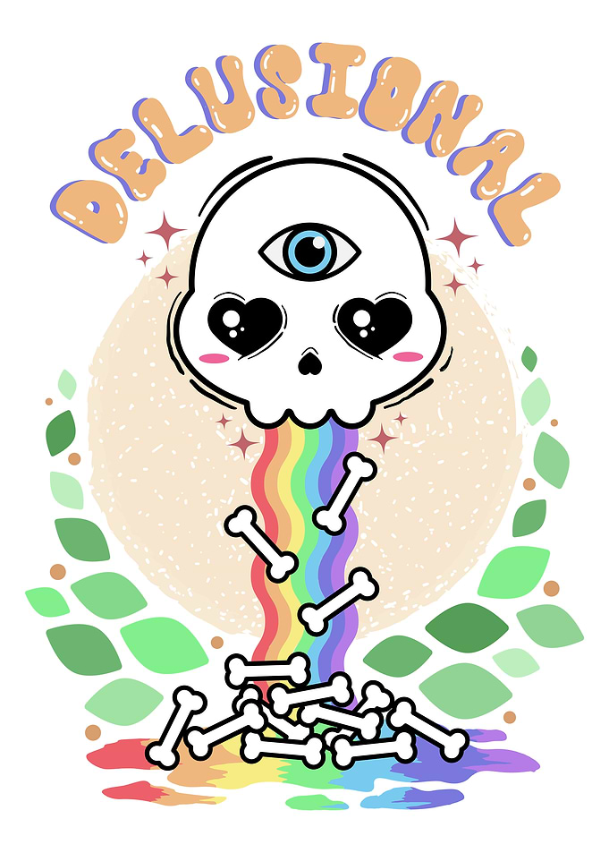 Rainbow Skull