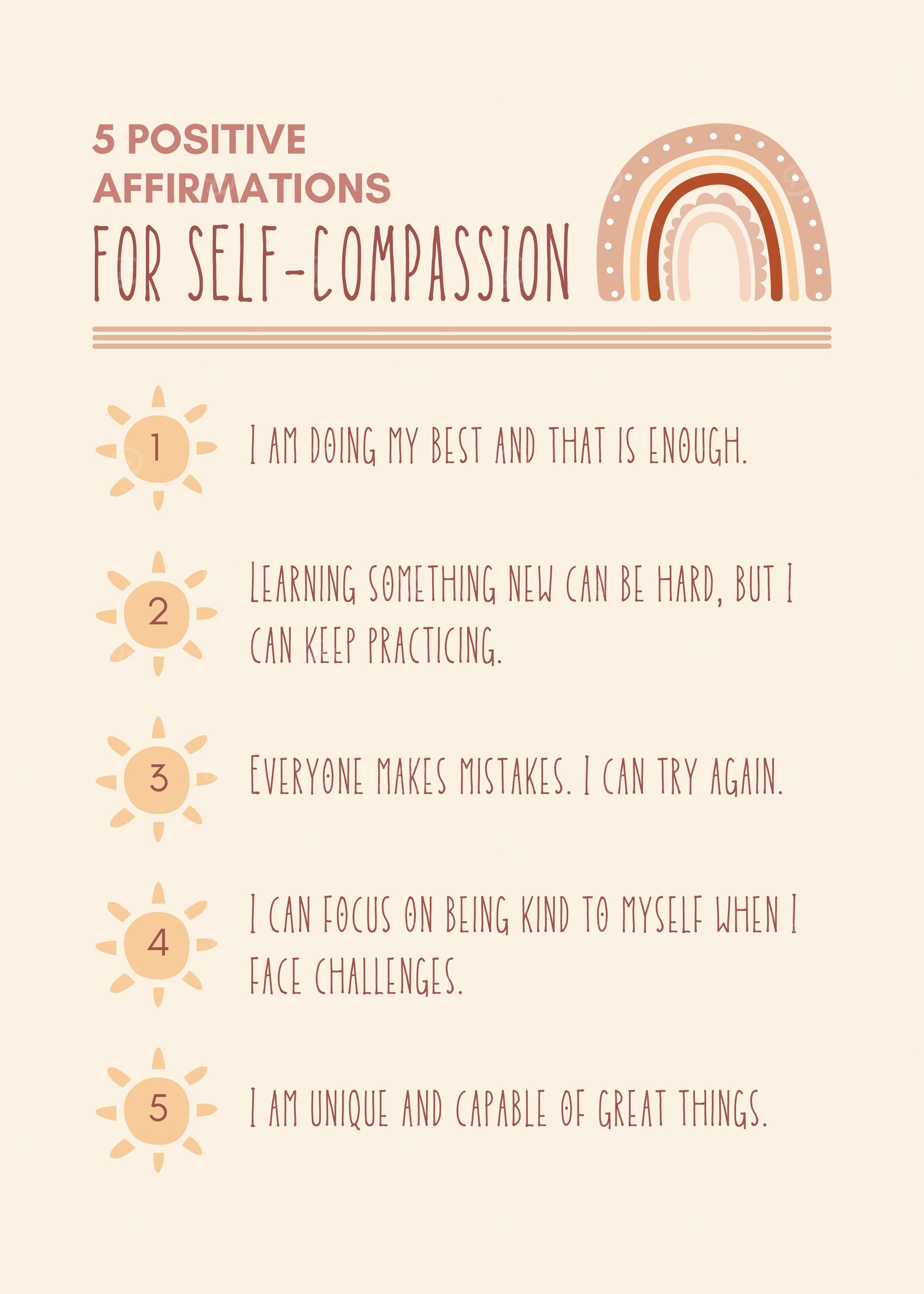 Self-Compassion Affirmations