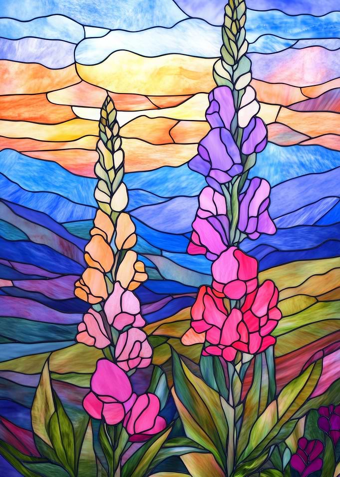 Stained Glass Flowers