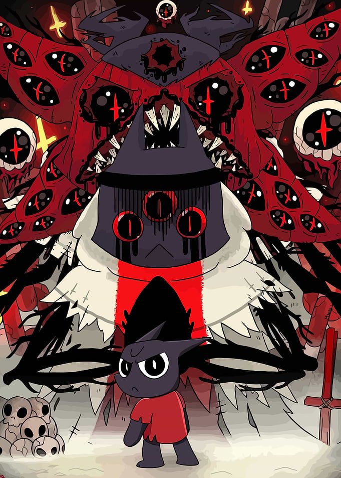 Cat Monster with Many Eyes