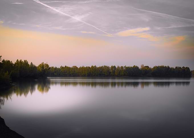 Serene Lake Sunset