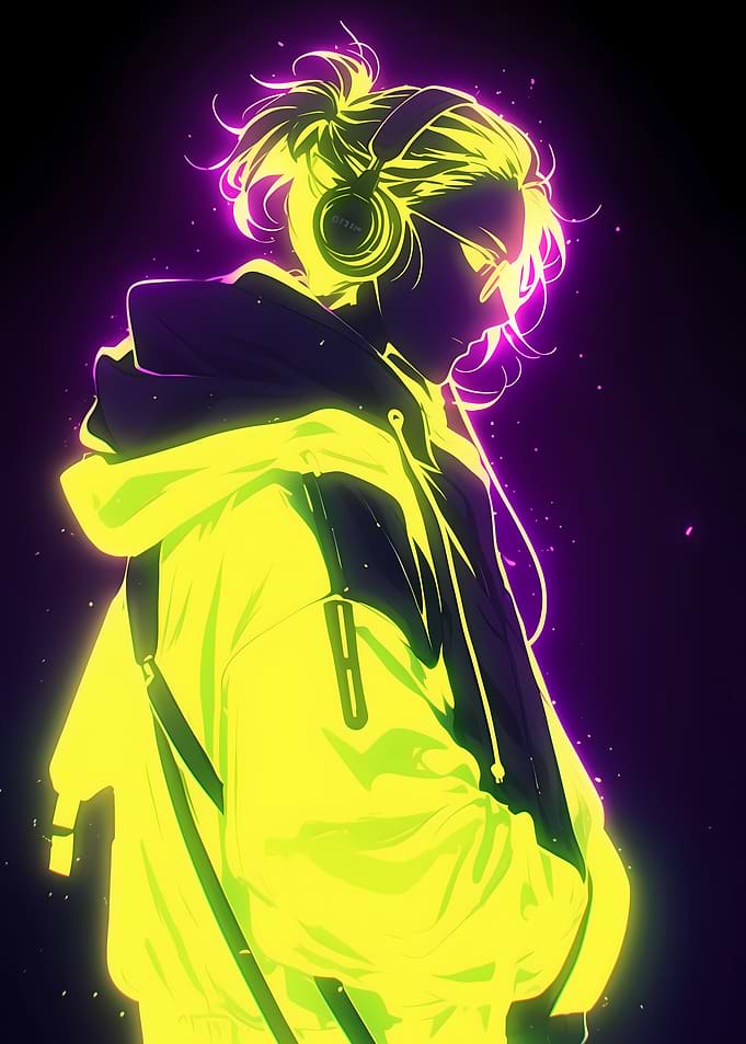 Neon Anime Boy