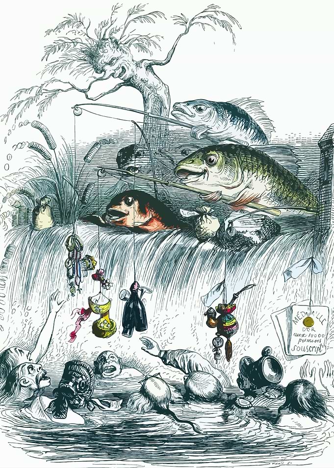 Fishy Fishing Illustration