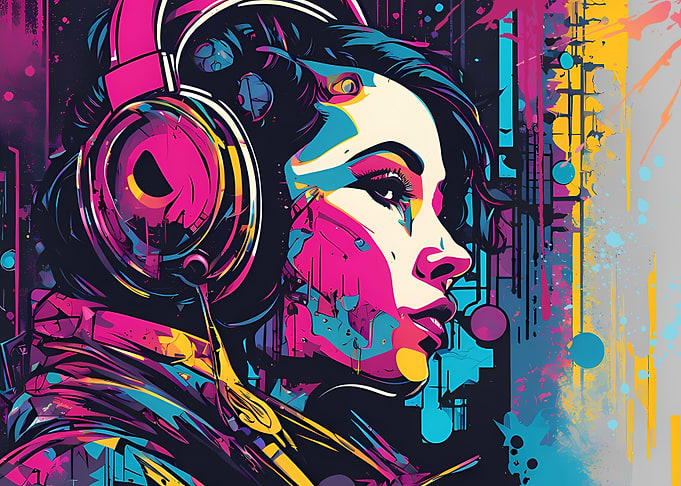 Woman in Headphones