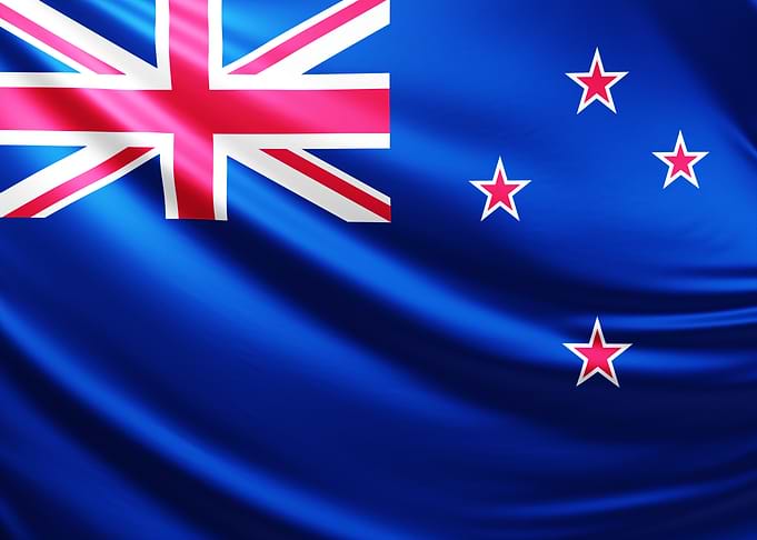 New Zealand Flag, realistic flag of New Zealand