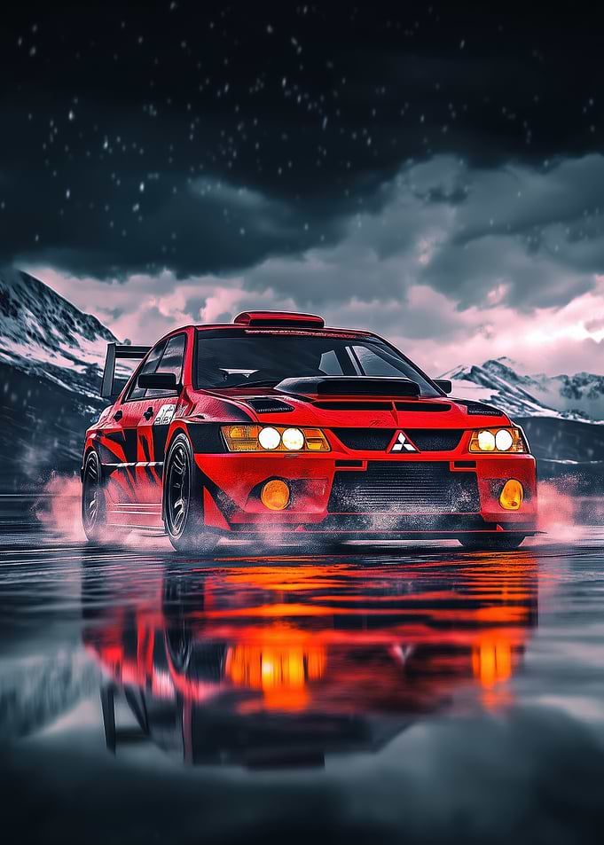 Red Mitsubishi Lancer Evolution