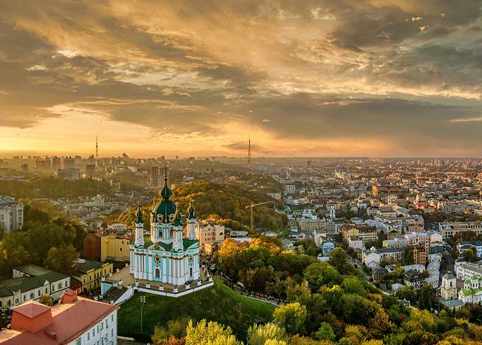 Sunset over Kyiv