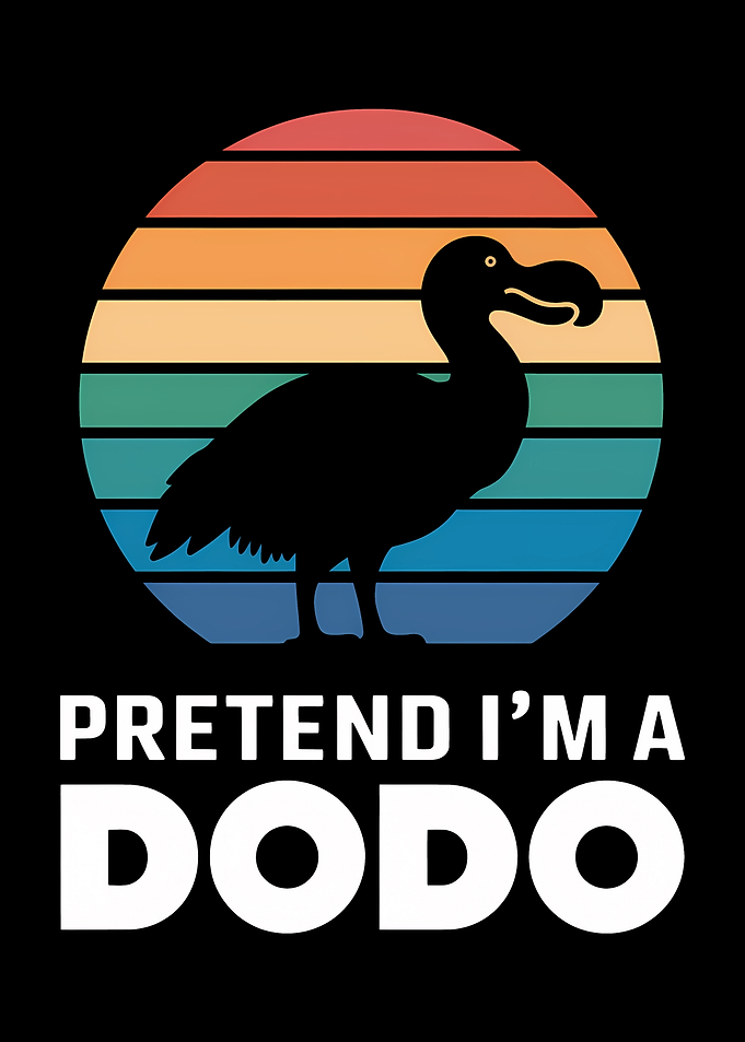 Dodo Bird Retro Sunset