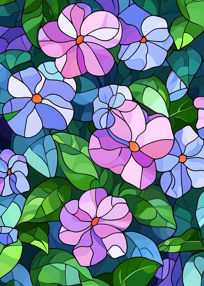 Stained Glass Flowers