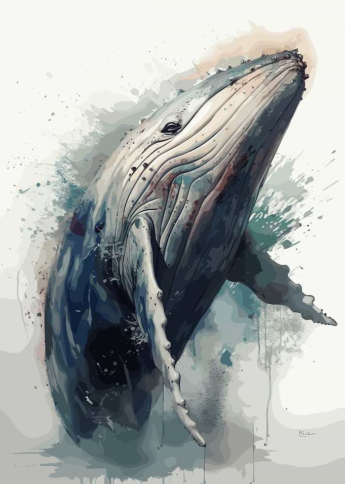 Humpback Whale Watercolor