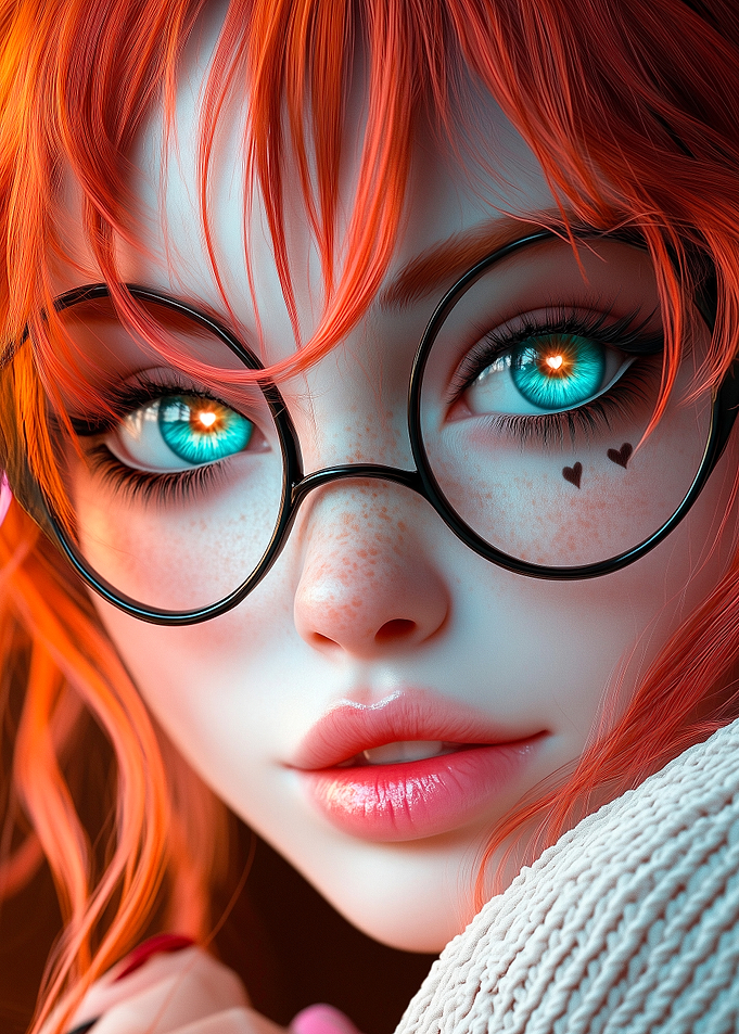 Anime Girl with Glasses