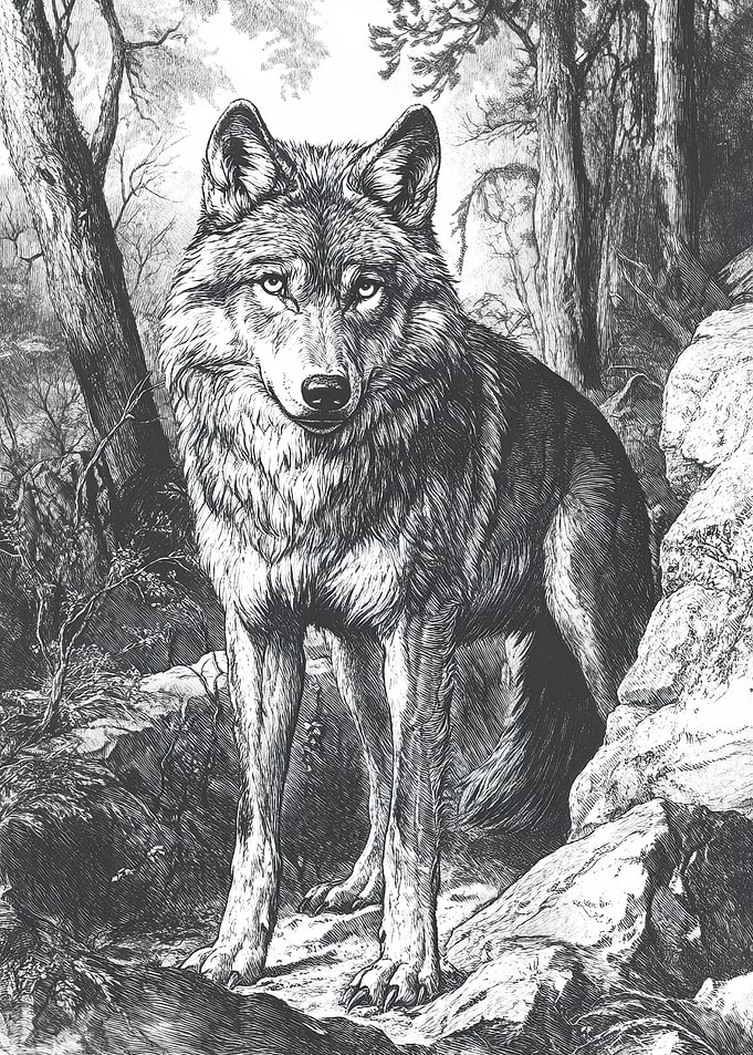 Wolf in the Woods