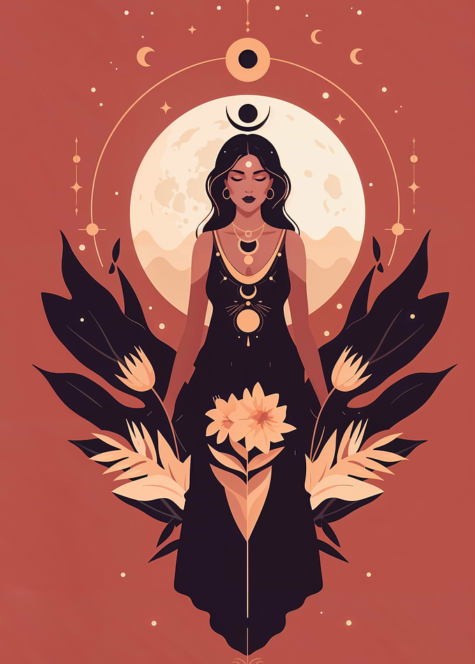 Moon Goddess Illustration