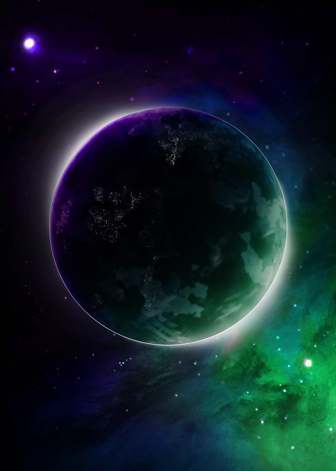 Purple Green Planet