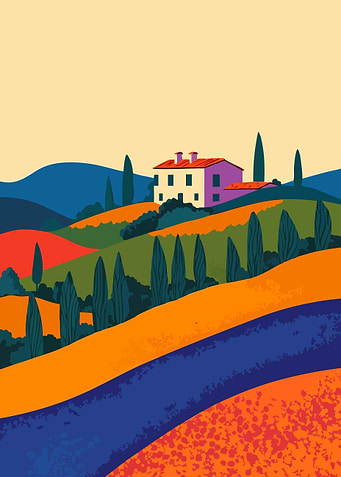 Tuscan Villa Italy Landscape