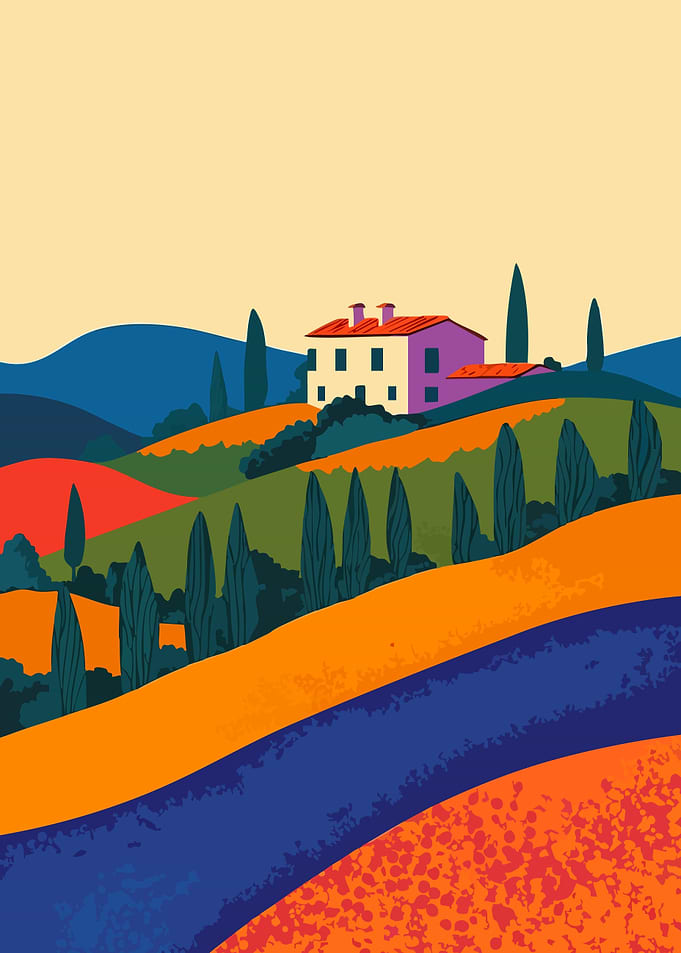 Tuscan Villa Italy Landscape