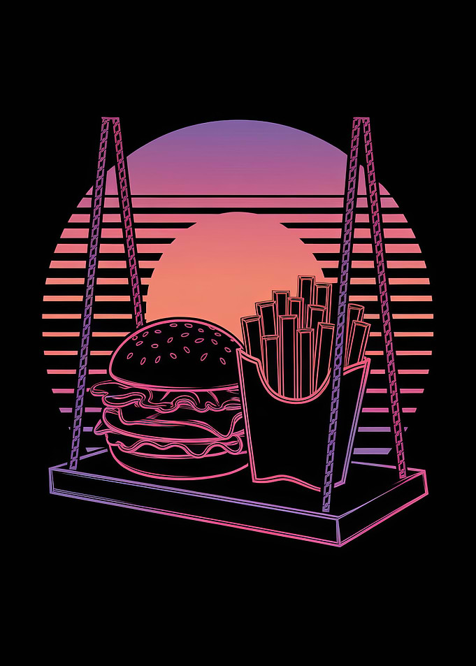 Burger & Fries Swing Sunset