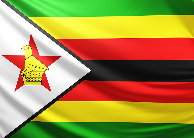 Zimbabwe Flag, realistic flag of Zimbabwe
