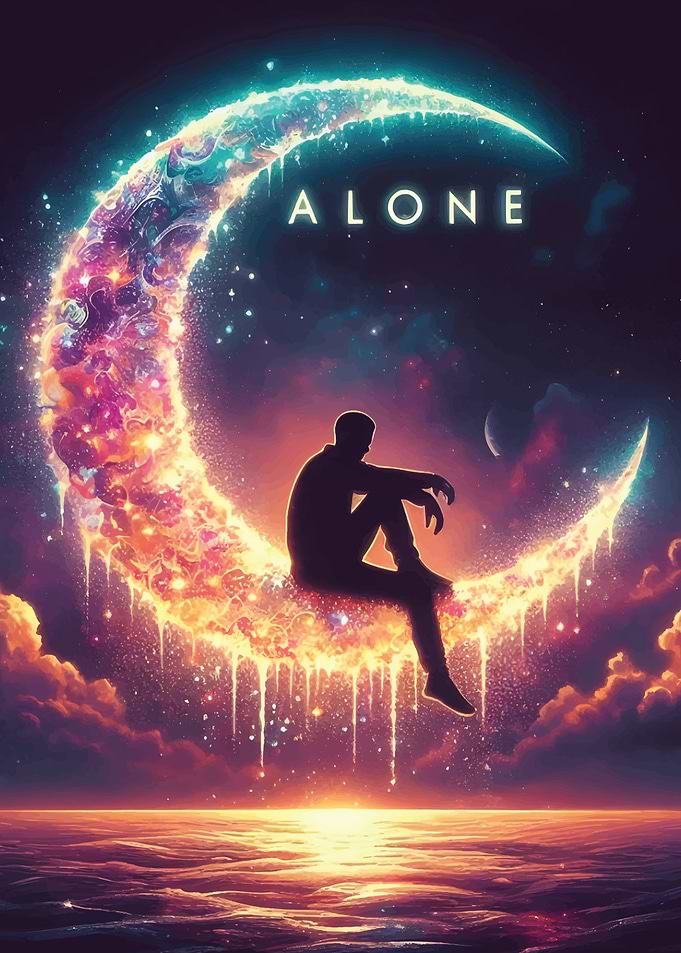 Alone on Crescent Moon