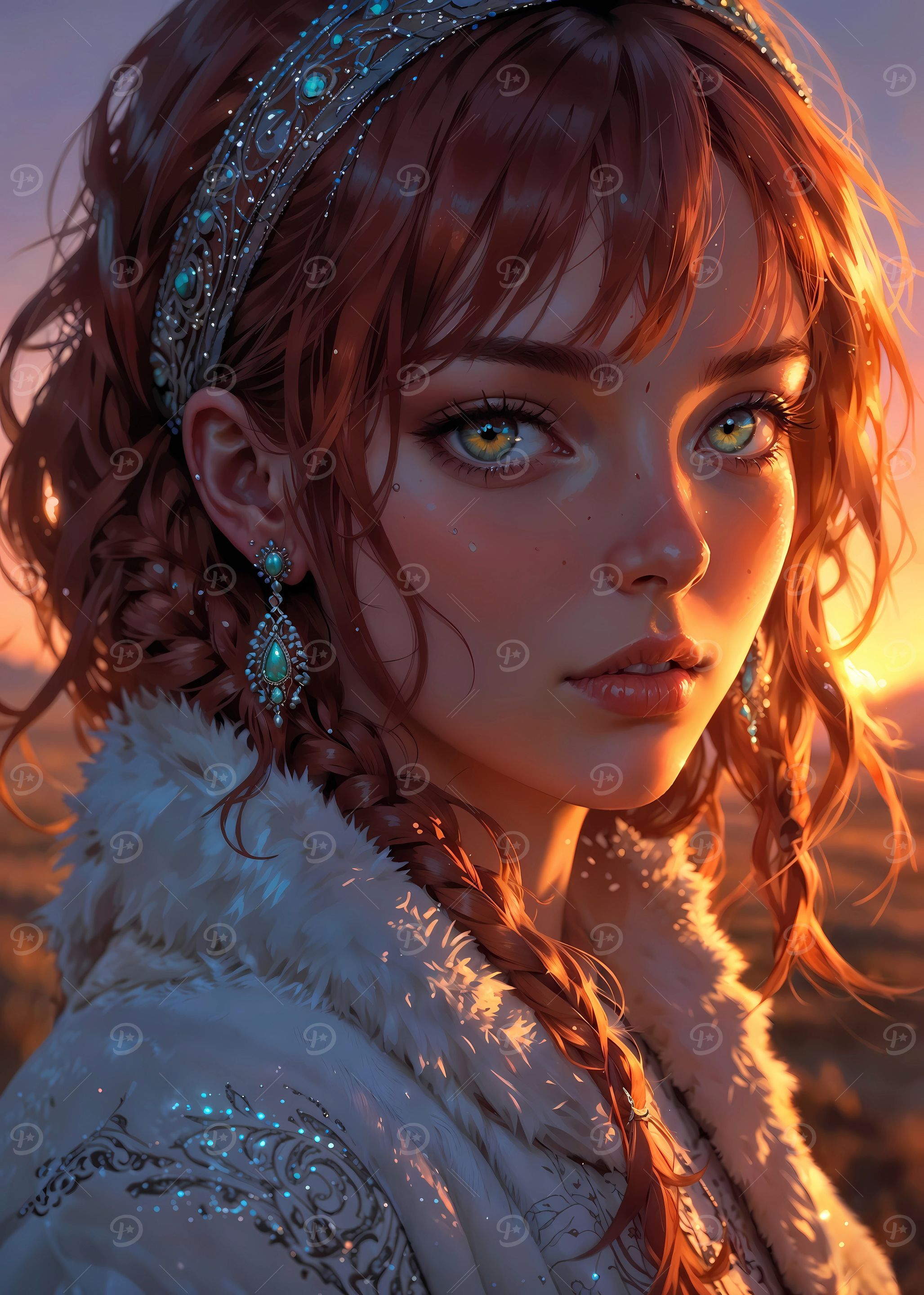 Fantasy Woman with Golden Eyes | Enchanted Gaze