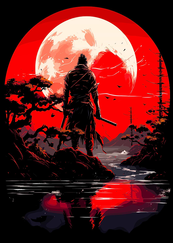 Samurai Under Blood Moon