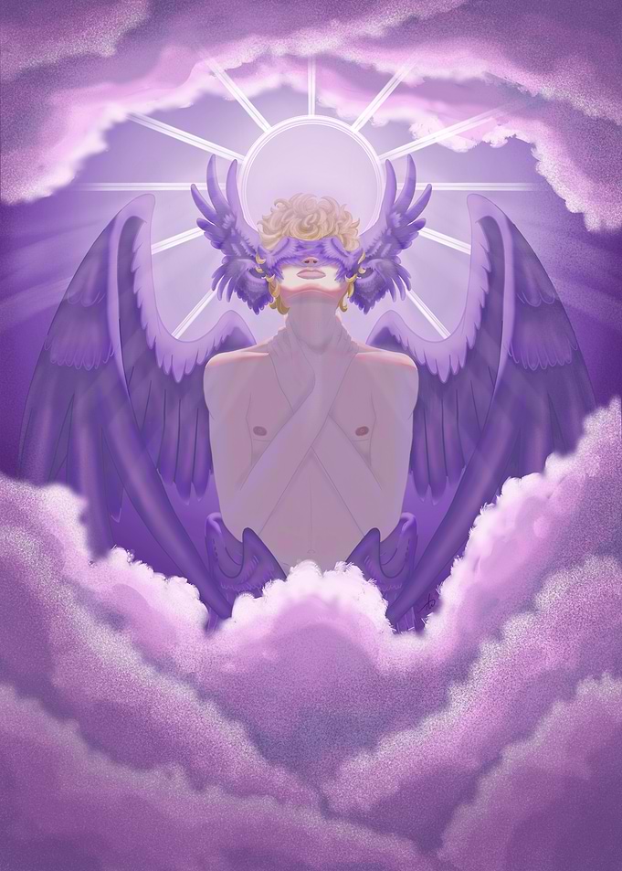 Dark Angel in Clouds