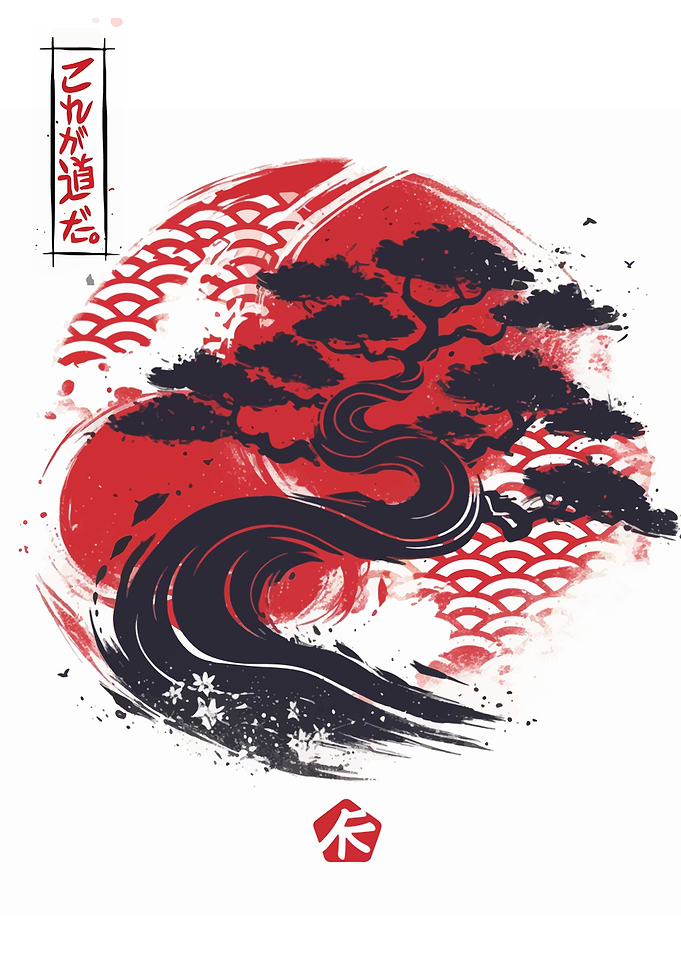 Japanese Bonsai Wave Art