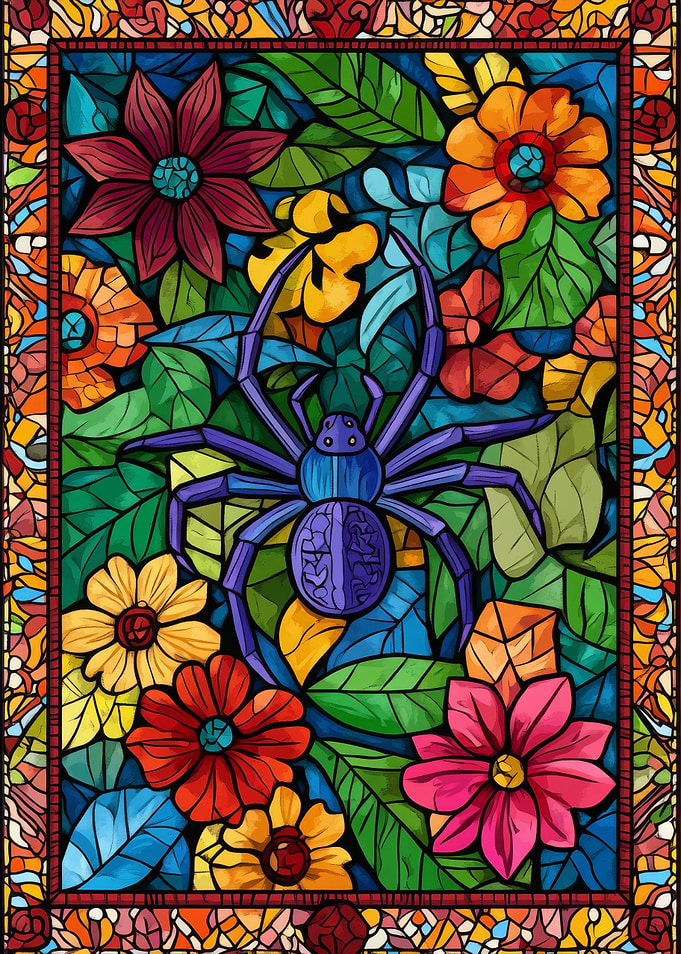 Stained Glass Spider