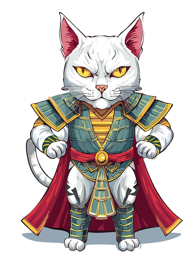 Cat Warrior Illustration
