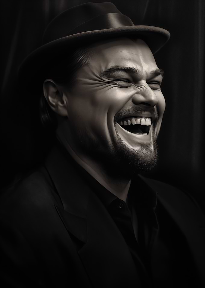 Leonardo DiCaprio Laughing