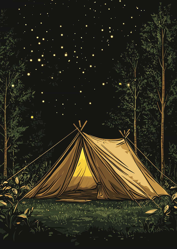 Campsite Under Stars