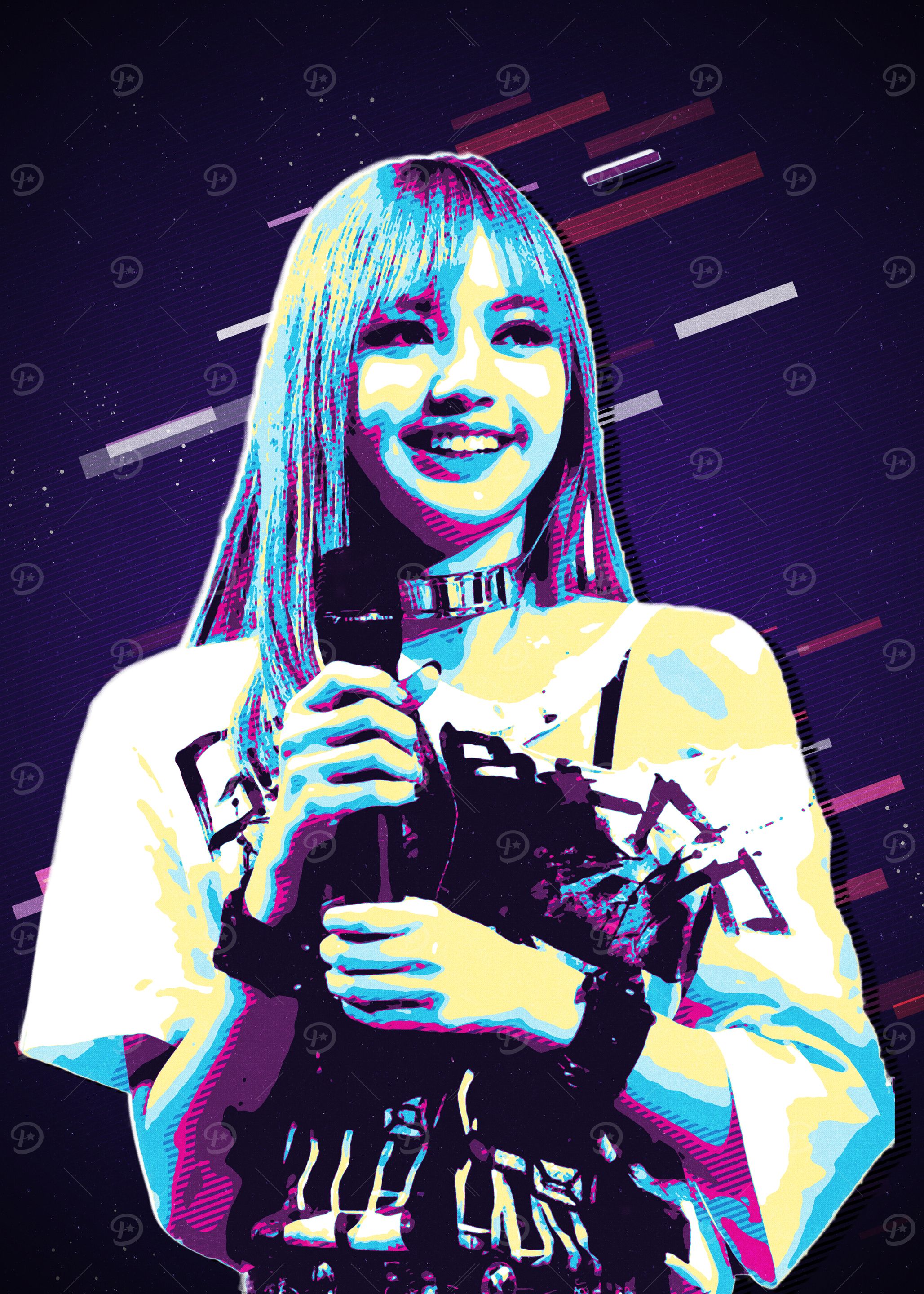 K-Pop Singer in Retro Style
