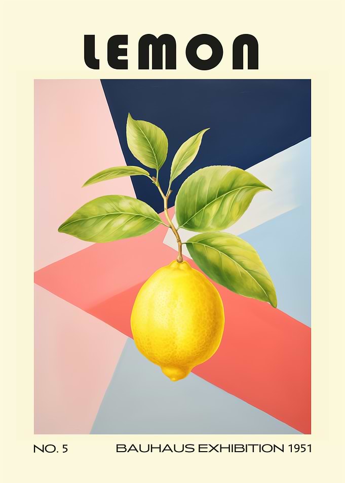 Lemon Bauhaus Kitchen Art
