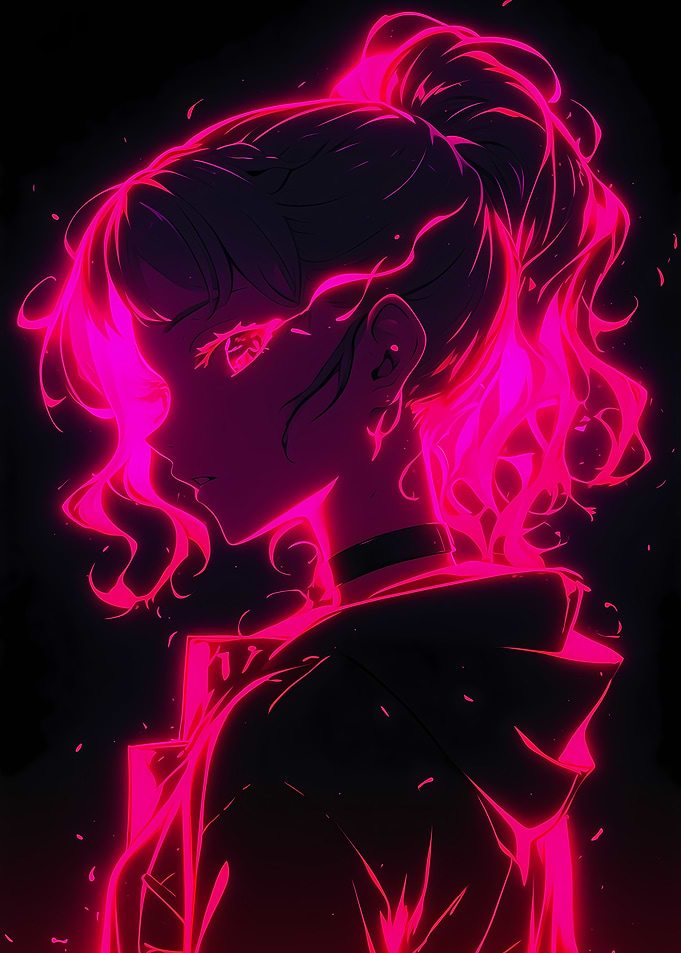 Neon Anime Girl
