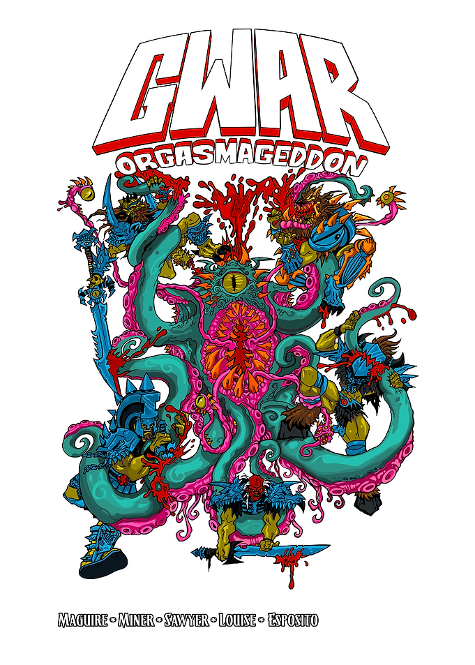 GWAR Orgasmageddon Comic Art